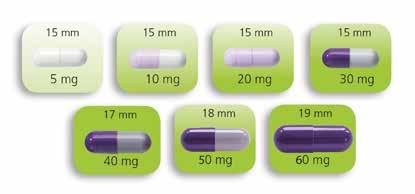 Tabletten används ibland för utprovning av lämplig dos före behandling. Medikinet kapslar med modifierad frisättning av metylfenidat finns i sju olika styrkor (5, 10, 20, 30, 40, 50 och 60 mg).