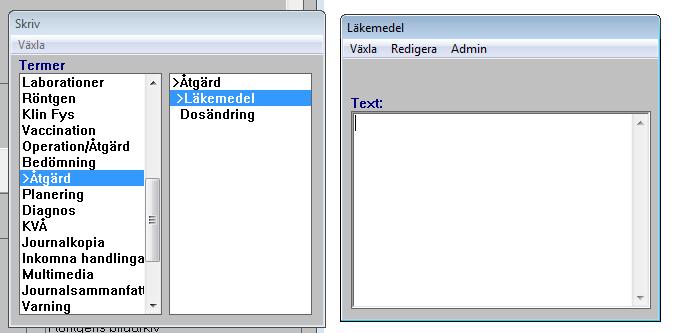 Sida 6(10) Fig. 4. Dokumentering av uppmärksammade LRP samt valda åtgärder och uppföljning dokumenteras under sökord Läkemedel. 6. Fördjupad läkemedelsgenomgång En fördjupad läkemedelsgenomgång ska föregås av, eller inkludera, en enkel läkemedelsgenomgång.