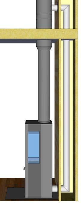 ett energi eller passivhus. Därför har vi utvecklat Modulex Air som både fungerar som skorsten för röken och tilluftskanal till eldstaden.