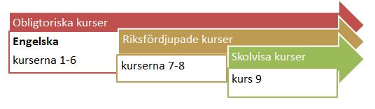 1. Engelskan och min värld (ENA1) Den studerandes kunskaper inom språkets olika delområden kartläggs.