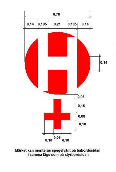 G.3 STORSEGEL G.3.1 IDENTIFIKATION Klassmärket ska överensstämma med dimensionerna nedan, färgen skall vara röd. G.3.2 G.3.3 (a) Uppbyggnaden ska vara enkeldukssegel.