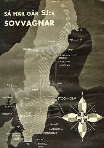 Ovan: SJ Bs 574, före detta GBJ Bs 10, vid Almedal 1955. Foto Stig Eldö, Sveriges Järnvägsmuseum, Samlings portalen, Jvm. KBDA01013. Vänster: SJ sovvagnskurser.