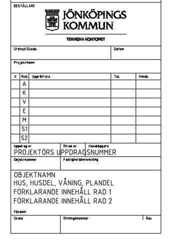 CAD-kravspecifikation med leveransinformation 6(13) 3.1.3 Ritningsformat och skala Ritningsformat som ska användas är A1.