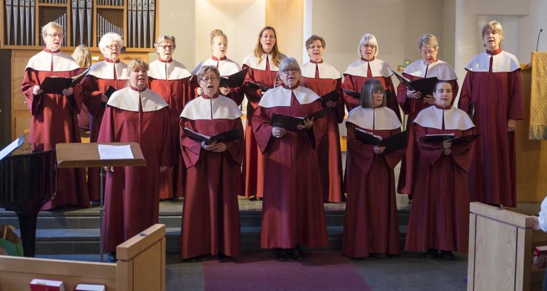 Ett av tillfällena var i Globala veckan i november då vi sjöng tillsammans med Söderledskyrkans kör i vår kyrka i en ekumenisk gudstjänst.