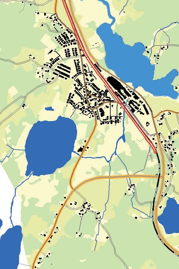 Befintlig mötesstation Fors Km-tavla Plankorsning Järnvägsbro Förorenade områden Befintlig mötesstation Förlängning av befintlig mötesstation för samtidig infart 0 500 meter Lantmäteriet, dnr