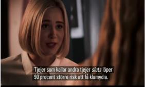som halsfluss (ej så vanligt- klamydia trivs inte så bra i halsen.
