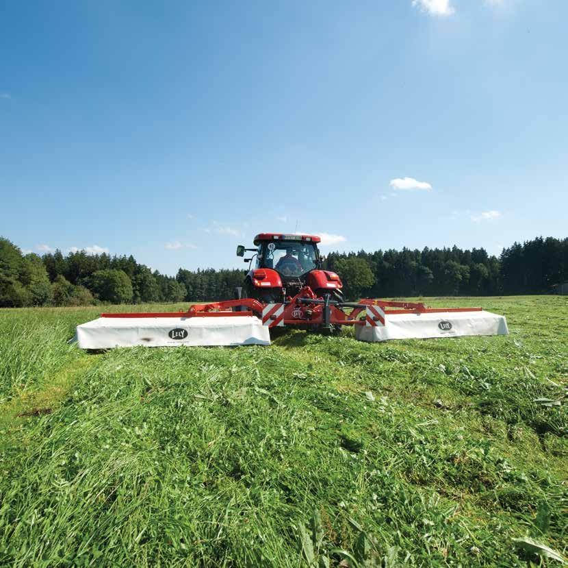 Slåttermaskinen återvänder av egen vikt alltid omedelbart till sin arbetsposition. Detta höjer kapaciteten och förbättrar hållbarheten hos slåttermaskinen samt höjer förarens komfort.