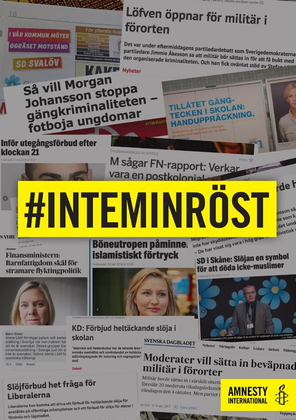 Du skriver under med ditt namn och din mejladress. Materialet går att beställa på aktivistportalen nu, aktivism.amnesty.se/inteminröst Sista beställningsdag är 24/8.