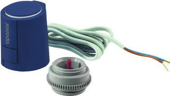 Uponor standardstyrdon Uponor Vario PLUS Styrdon 24V 1W NC För Uponor Vario PLUS Fördelare. Termoelektriskt med lägesindikering. Strömlöst stängd. Monteras på golvvärmefördelarens returventil.