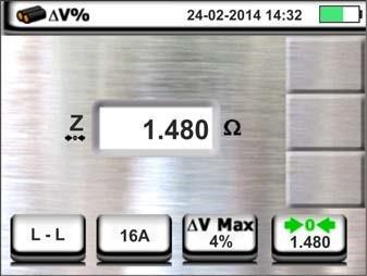 Elma Macrotest G3 og Combitest 425 Quickguide 29 Följande skärm (refererad till L-L-mätning) visas på displayen 7. Tryck på ikonen " " för att starta den första Z1 (Offset) impedansmätningen.