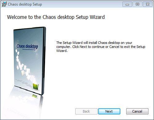 Singellicens Efter att installationen av Chaos desktop är slutförd måste programmets licens registreras.