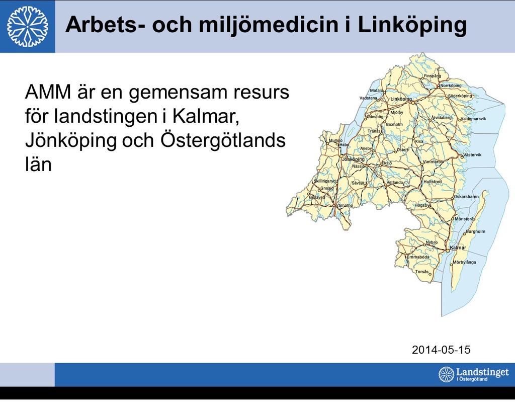 AMM är en gemensam resurs för Region Östergötland, Region