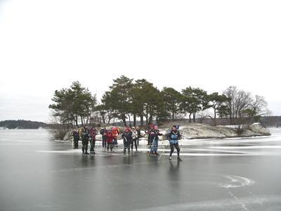 Tur mot Skarven i snö (6/1).