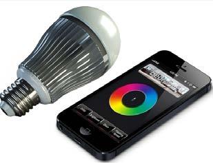 Framtiden är här (1) Kontrollera lamporna i huset med din iphone Ha komplett kontroll över lamporna i ditt hus med en trådlös fjärrkontroll (2,4 GHz) eller med din smartphone via wifi.