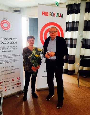 FUB-Skånes ombudsmöte 1 april i Helsingborg På bilden Agneta Karlsson och ordförande Jan-Åke Wendel.