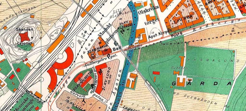 På den tredje kartan, som ingår i det stora kartverket som gjordes till Jubileumsutställningen 1923, är spinnhuset alltså