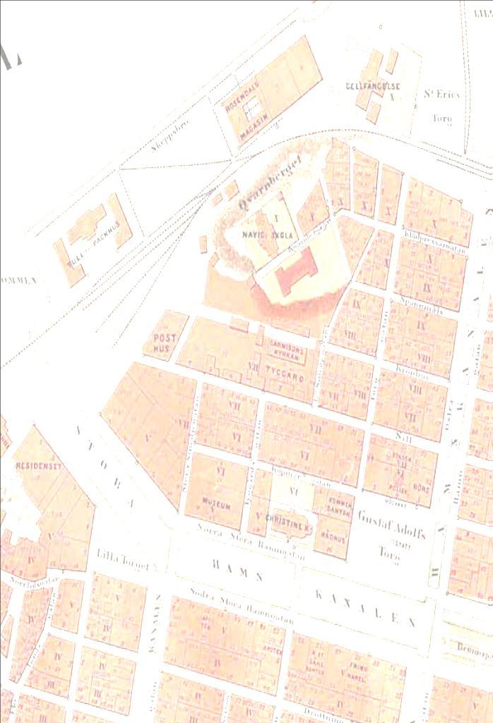 Länscellfängelset På kartan över centrala Göteborg från 1872 syns dåtidens stora fängelse. Det låg vid Lilla Bommen, på platsen där GöteborgsOperan ligger idag.