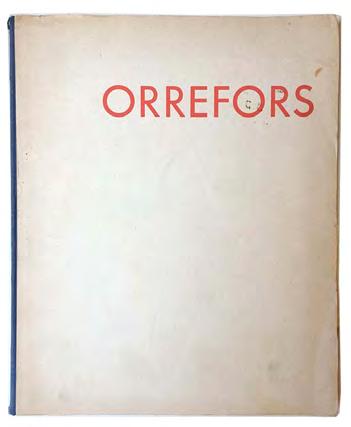 17. 18. 18. Orrefors glass works. Paris MCMXXXVII. Stockholm, Nordisk rotogravyr, 1937. (44) s. Häftad med blå klotrygg. Omslaget något nött och solkigt. Klotryggen aningen nött.