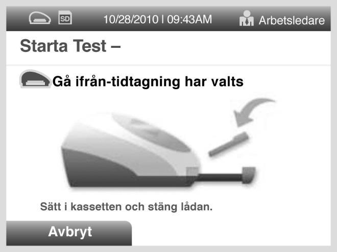 3. Tryck på Starta test och Sofia-lådan öppnas automatiskt. 4.