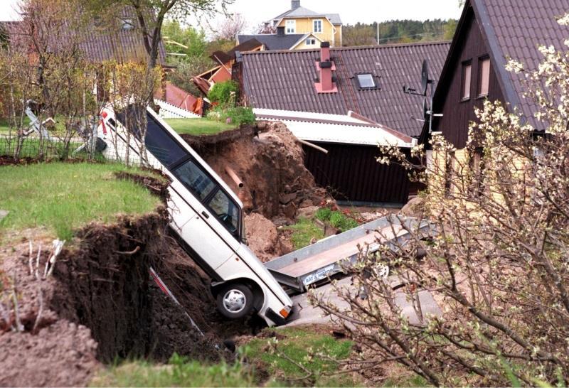 olyckor, översvämning och erosion