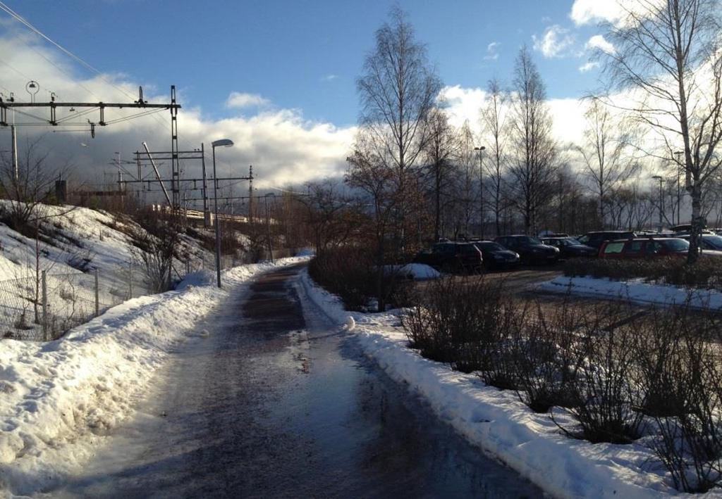 Området mellan banken och Tiskenparkeringen är relativt platt, se Figur 5.