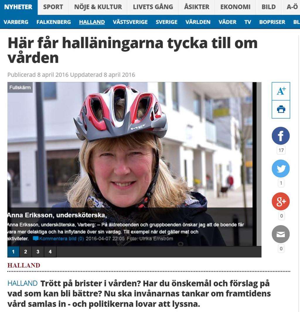 Ett arbete med bred involvering och förankring Politik (styrelse, utskott, nämnder, partigrupper) Invånare Utförarverksamheter i egen och privat regi Regionkontor (hälso- och sjukvård & regional
