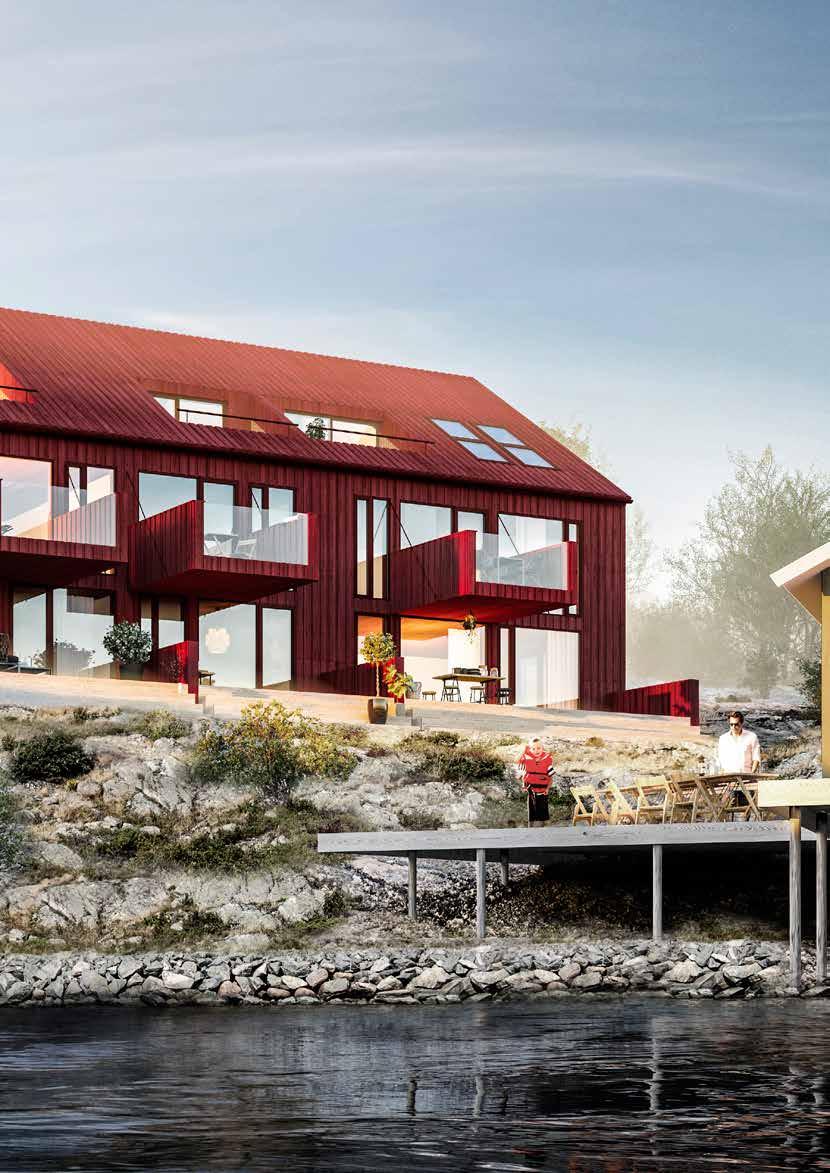 Magasinet är ritat av Wingårdh Arkitekter och inrymmer elva lägenheter - alla med en hänförande utsikt över havet.