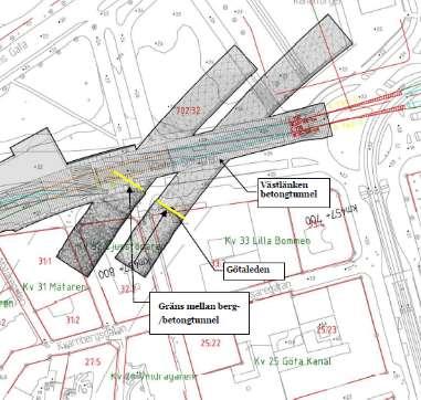 Förstärkning av Götatunneln Östra passagen Förstärkning av Götatunneln för kommande Västlänks passage Entreprenör etablerar inom