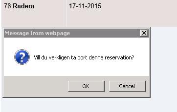 Det är viktigt att radera sitt bokade rum om mötet inte blir av. Då har någon annan möjlighet att använda det istället.