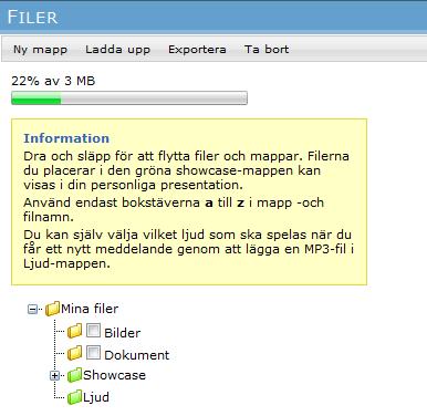 6.2. Presentation I din personliga presentation fyller du i uppgifter om dig själv som visas för andra deltagare i portalen.