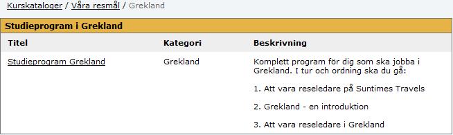 Klicka på en titel för att få mer detaljerad information om just det studieprogrammet.