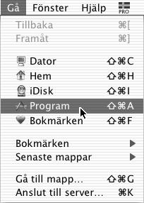 MAC OS X (v10.2.8) 11 Välj [Program] på menyn [Gå]. 15 Konfigurera skrivardrivrutinen. (1) (2) (3) 12 13 14 Dubbelklicka på mappen [Verktygsprogram]. Dubbelklicka på ikonen [Utskriftskontroll] ( ).