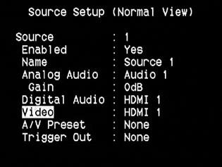 Bläddra till Analog Audio och tryck sedan på [ ] för att välja och koppla en analog ljudingång till en speciell källa. Det finns tre alternative Audio, 7.1 Input eller Off.