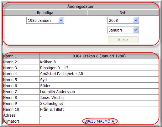 Figur 104: Objektinformation 1 Ändringsdatum, egendefinierad objektinformation