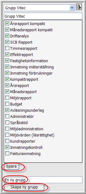 Grupphantering Alla WebEss-användare måste tillhöra en grupp och åtkomstbehörighet, vilka rapporter och funktioner som användaren får använda sätts för hela gruppen.