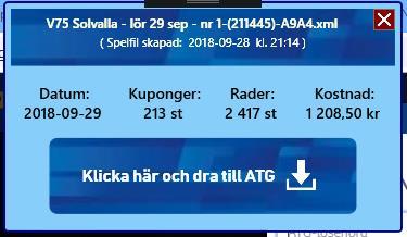 hästar till VÄNSTER SHIFT + höger musknapp påverkar hästar till HÖGER Höger musklick i ranknummerlisten påverkar hästar med aktuellt ranknummer Vi belyser vanstående med exempel från fliken utgångar