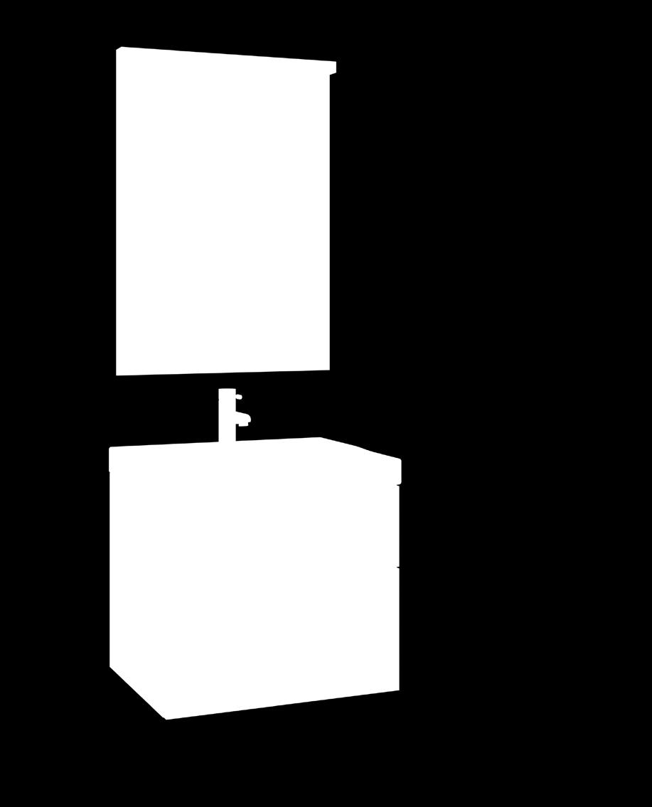 (465600) Svedbergs underdel Forma 60, två lådor (delad front), Grå med dubbelt eluttag (860621-E) Forma Deep tvättställ (60100) djup 45 cm. Handtag nr.5 krom 256cc (12369).