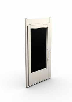Dörrar Dörrar Aritco 4000 Allmän information Schaktdörrar som installeras på varje våningsplan är gjorda av galvaniserat stål samt laminerat och härdat, 8 mm tjockt glas.