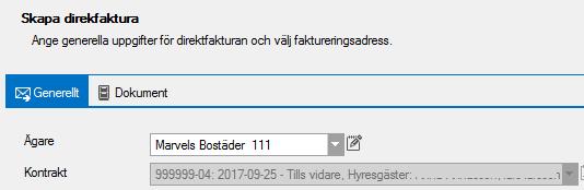 Fakturera INNAN FAKTURERING Du kan nu välja att lägga till fler fakturor eller klicka nästa för att fakturera och distribuera. Om du markerar en rad kan du välja att redigera den eller ta bort den.