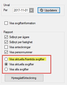 Andel på fastighetskatt har utökats så att det nu visas med 4 decimaler.