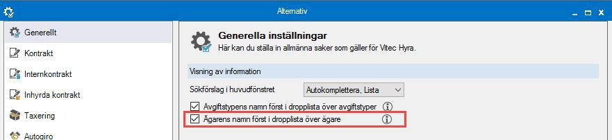 NYA KOLUMNER I AVGIFTSVYN Kolumnerna Avgiftstypsnummer samt Första indexeringsmånad har lagts till i listan med avgifter. Listan visas exempelvis för kontrakt och objekt.