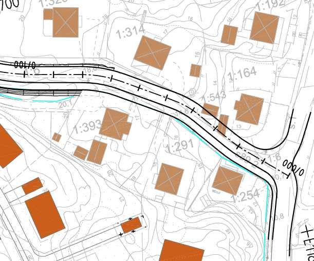 Förslaget innebär att utrymmet i sidled vid möte mellan två tunga fordon kommer att var gott. Dock, är gatans lutning 11,5 %, vilket innebär att den kommer att var relativt brant för busstrafik.