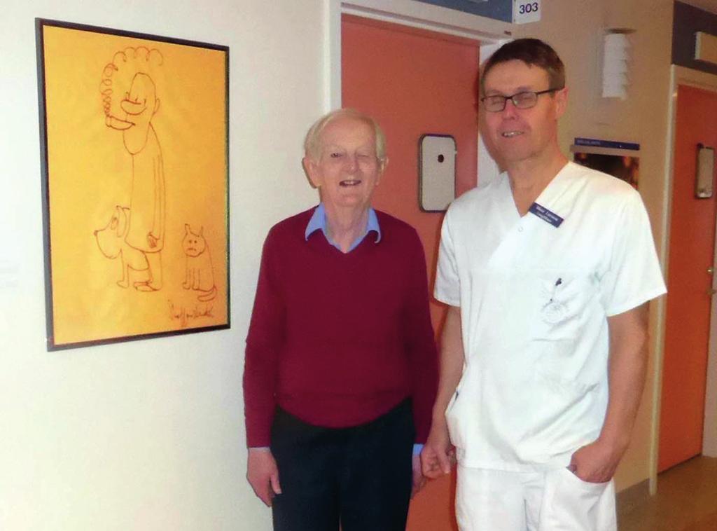 Arne Herbertsson, som arbetade för Laryng-förbundet. Han var opererad för strupcancer och hade talapparat. Det kunde nog avskräcka många unga från att börja röka.