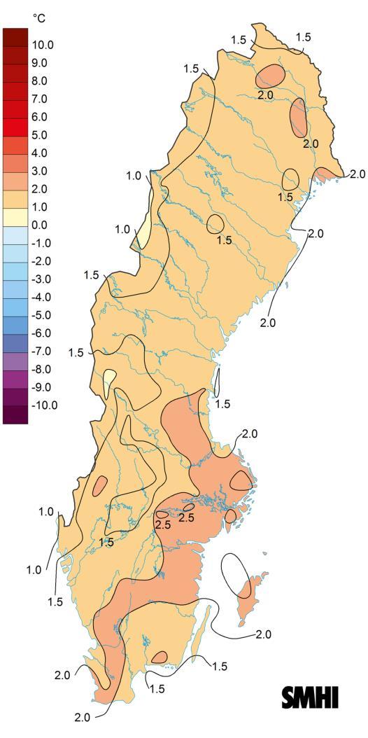 9 Vädret i södra Sverige jan-sep 2018 Året inleddes med blött och milt januariväder. I februari sjönk sedan medeltemperaturen och snön lade sig i södra Sverige under några veckor.