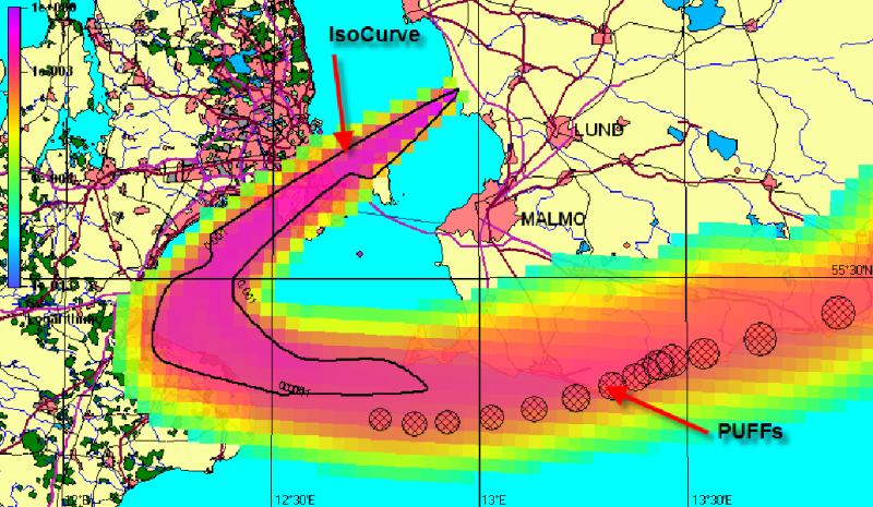 Rimpuff - RIsø Mesoscale PUFF model Väderdata kan hämtas från National Oceanic and Atmospheric