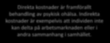 I Sverige skulle kostnaden år 2010 vara 142 miljarder kronor, och år 2030 beräknas vara 345 miljarder kronor. Beräkningarna anses snarar i underkant än överkant.