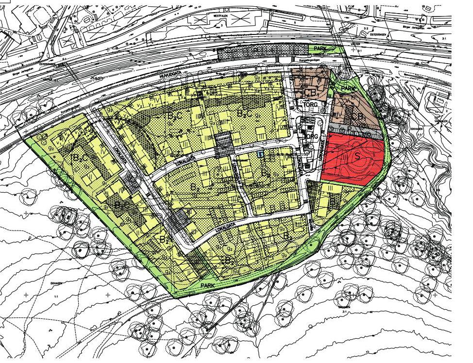 På ca 0,5 km avstånd finns Österängens centrum med dagligvarubutik, skola, kyrka, bibliotek mm. Inom 1-2 km radie finns både Ekhagens centrum och Öxnehaga centrum med liknande utbud.