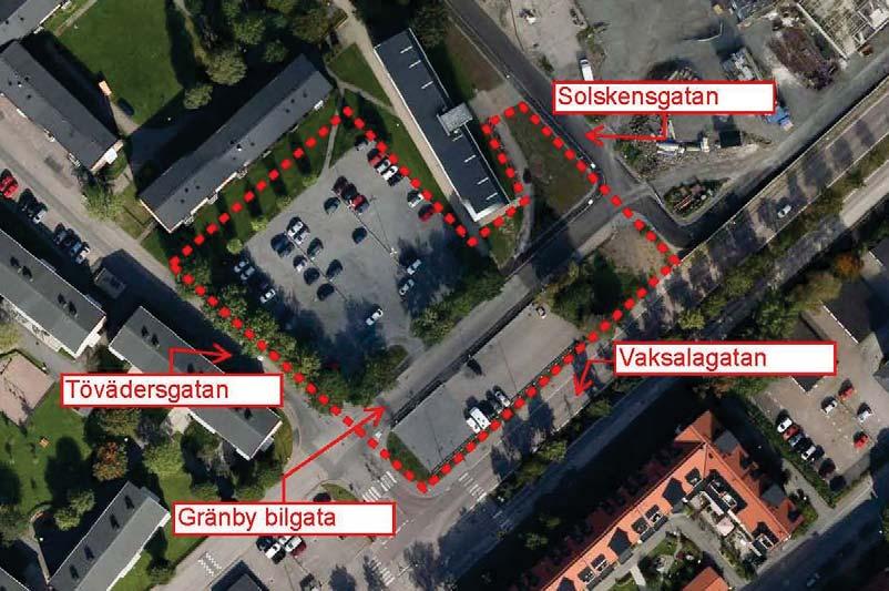 Rikshem AB. Planområdet omfattar en del av Gränby bilgata (del av fastigheten Gränby 11:4), som är i kommunal ägo.