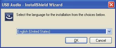 o Installera de dedikerade drivrutinerna (Enbart Windows OS) n Installera drivrutinen 4 Installera drivrutinen. A Välj språket som ska användas under installationen. B Klicka på OK.