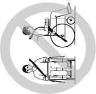 Säkra användaren i rullstolen Bältet i rullstolen (i förekommande fall) är inget substitut för säkerhetsbältet.! Observera: Godkända säkerhetsbälten enligt ISO 10542-1/2 ska användas.